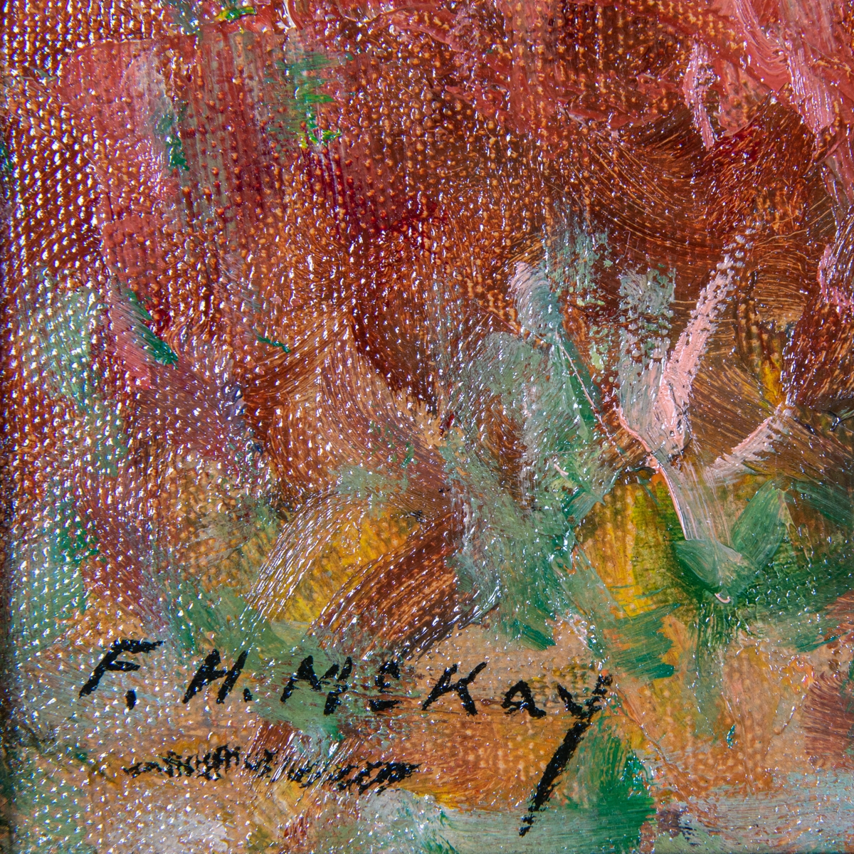 Artwork by Frances H. McKay, New England Cottage,, Made of Oil on canvas,