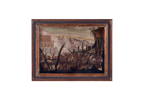 La visita della regina di Saba a Salomone by Gillis van Valckenborch