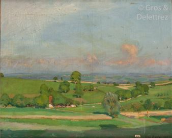 Paysage de campagne - Louis Valdo-Barbey