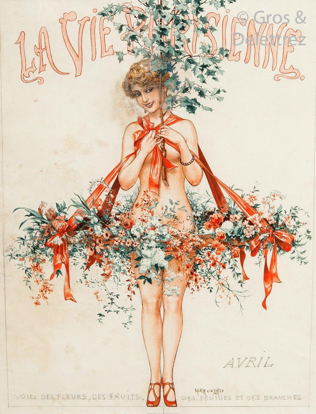 Avril (Projet pour La Vie parisienne du 29 mai 1926) by Chéri Hérouard, 1926