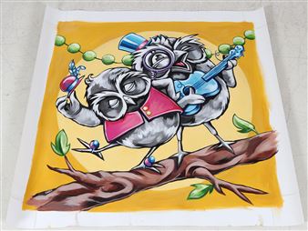 Musicerande ugglor - Stine Hvid