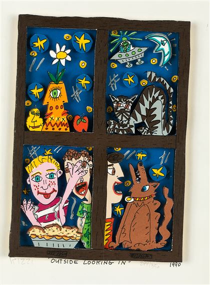 ジェイムズリジィ outside rukkingu in James Rizzi | Outside Looking In (1990) | MutualArt