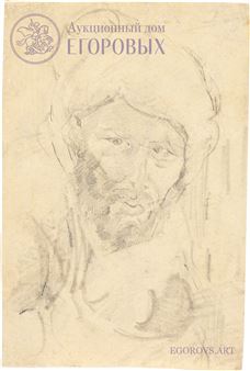 Мужской портрет (на оборотной стороне карандашный набросок) - Vogman Mikhail Solomonovich