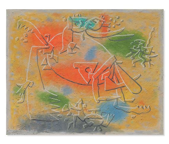 Schwebender Schild (Floating Shield) by Willi Baumeister, 1952