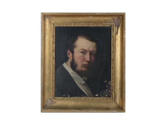 Portrait de jeune homme à la chemise blanche by Swedish School, 19th Century