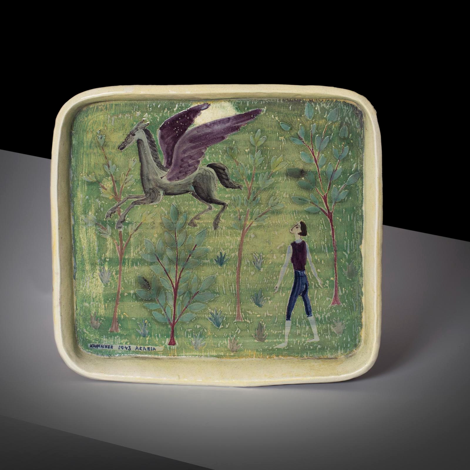 art ceramic plate by Birger Kaipiainen, 1943