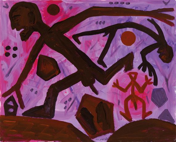 A.R. Penck | Der Schritt a yx2 3 (1990s) | MutualArt