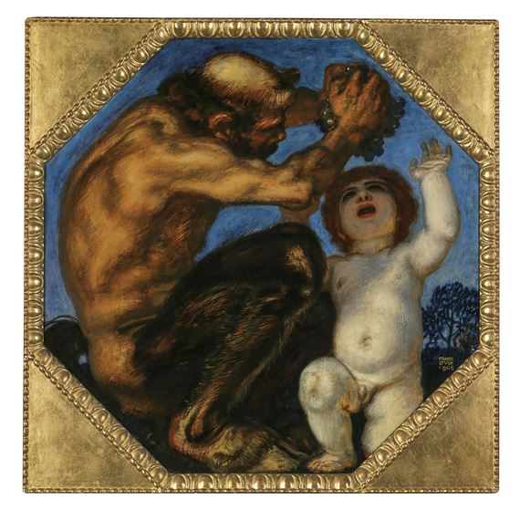 Faun and Bacchus by Franz von Stuck, 1905