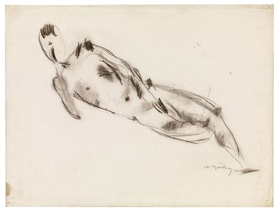 Reclining nude by Herbert Boeckl, 1920