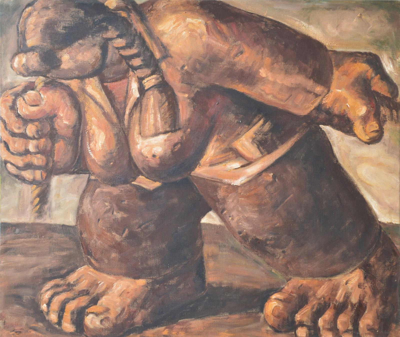 Artwork by Guan Jian, Land Of Plow, Made of oil on canvas