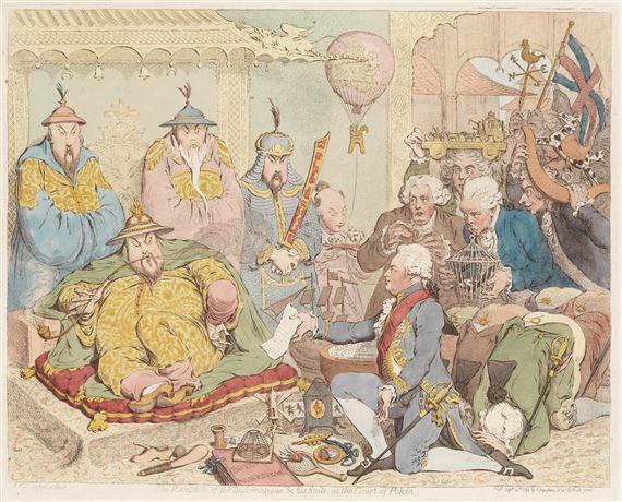 The Reception of the Diplomatique & his Suite by James Gillray, 1792