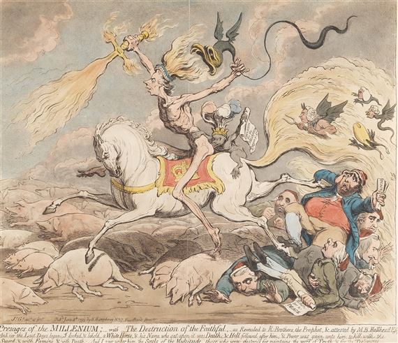 Presages of the Millenium by James Gillray, 1795