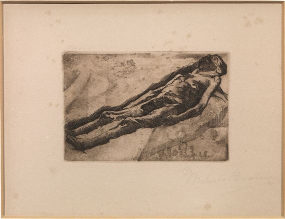 CADAVERE D’UOMO (L’ANNEGATO) by Umberto Boccioni, 1910