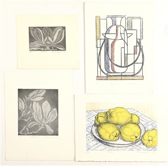 Quinces, Magnolia, aquatint Magnolias II - Frank Seymour