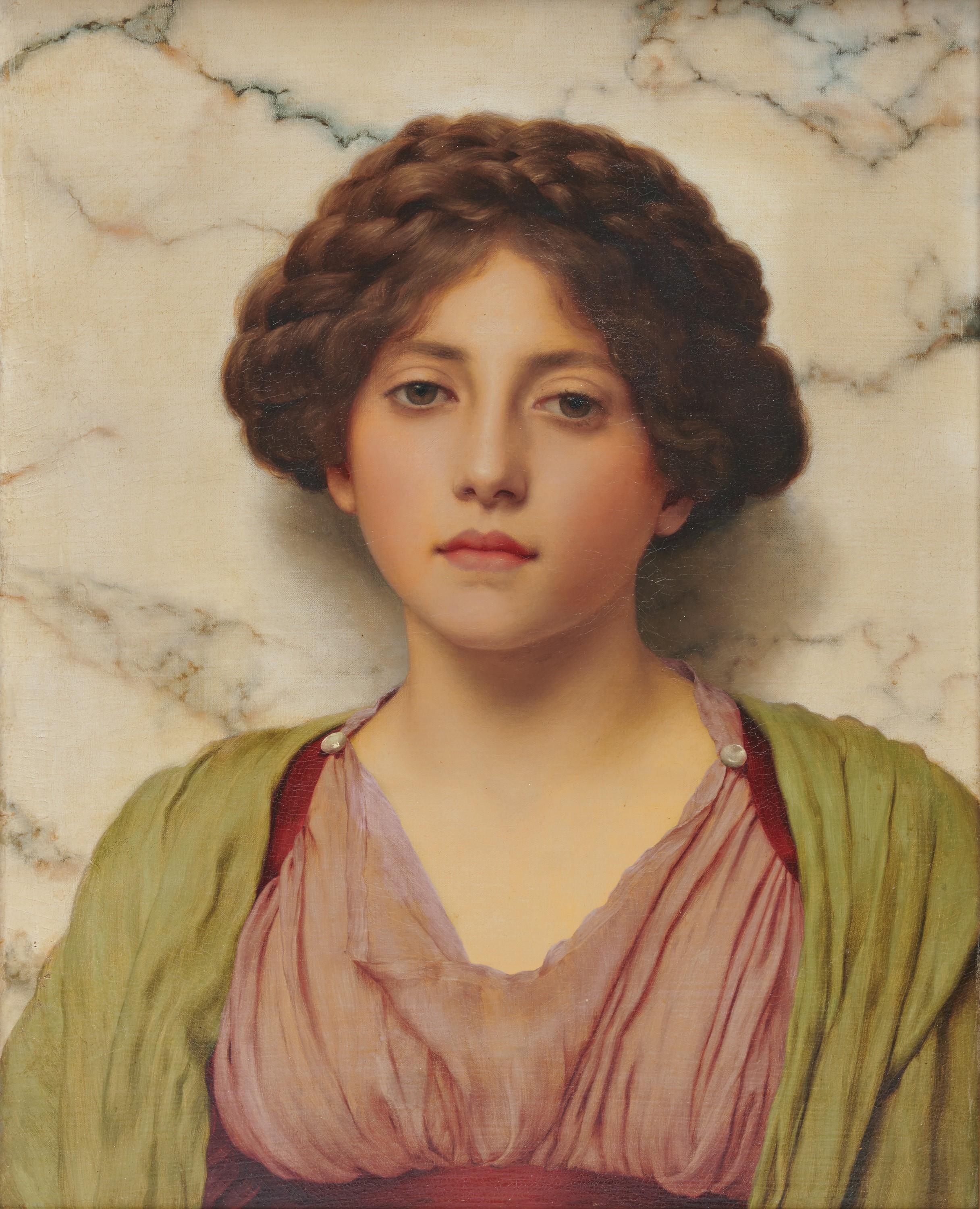 Artwork by John William Godward, Untitled - Classical Beauty (c), Made of oil on canvas