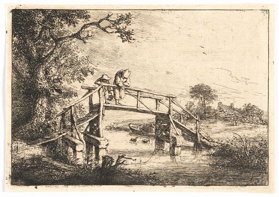 Adriaen Van Ostade | Thirteen works: Figural scenes;Peasant smoking a ...
