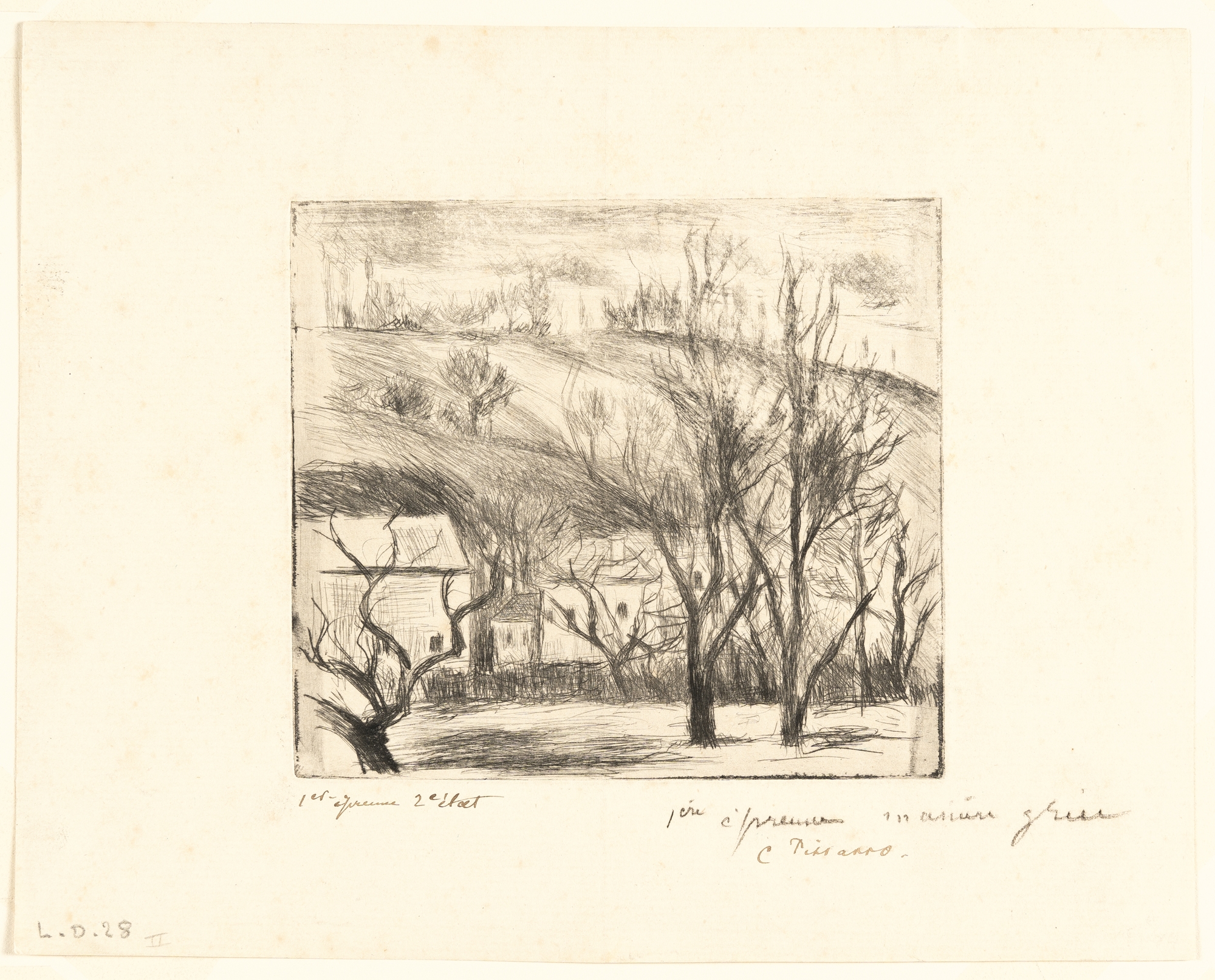Camille Pissarro | Paysage à l’Hermitage (Pontoise) (1880) | MutualArt