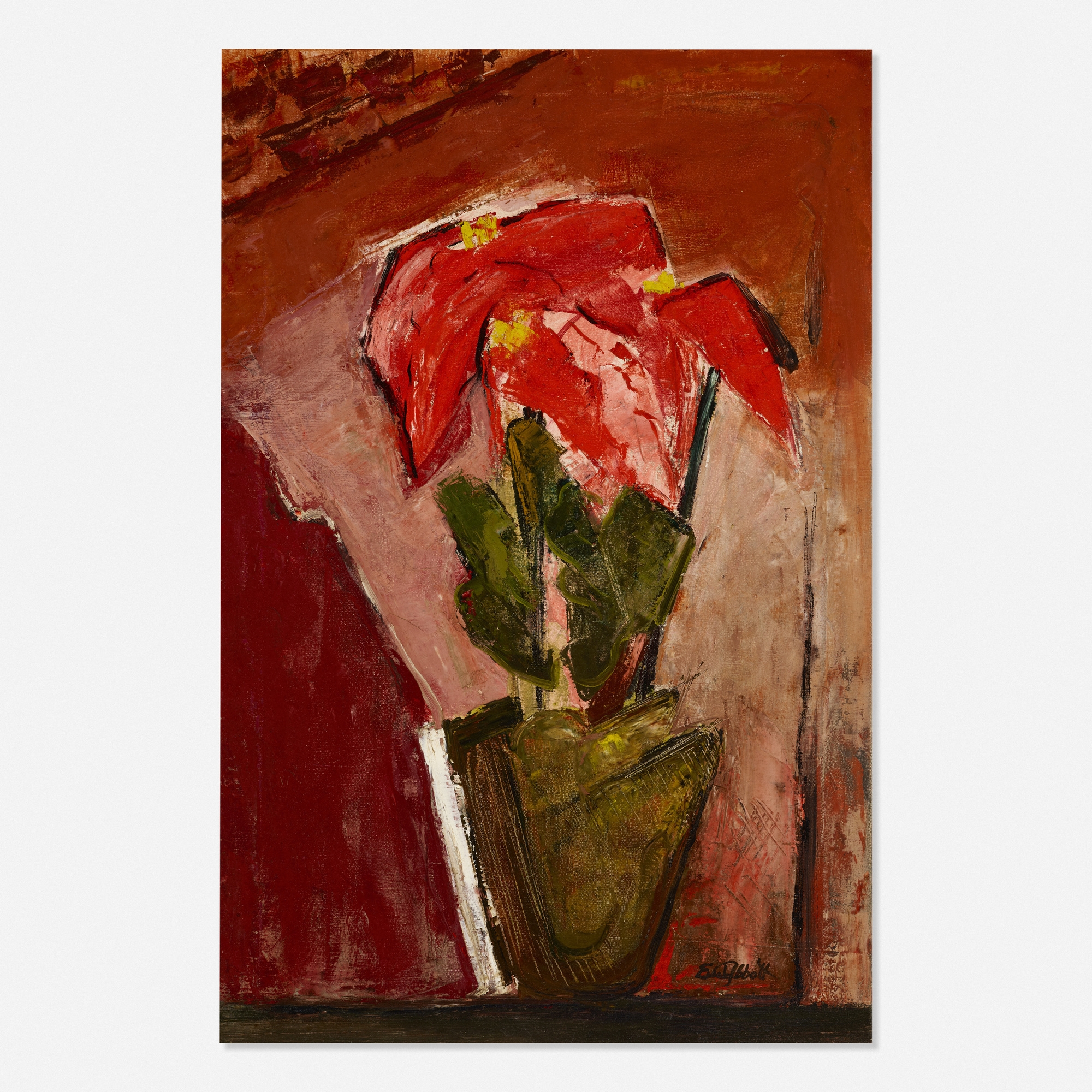 Artwork by Emily Abbott Nordfeldt, Pointsettia, Made of oil on canvas