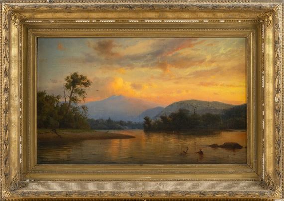 Sunset in the mountains. by Lemuel D. Eldred, 1874