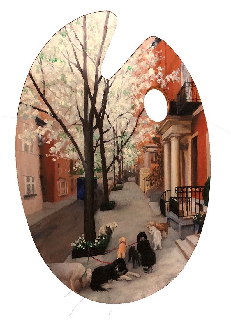 Artwork by Jessica Vandenburg, Centennial Palette by Jessica Vandenburg, Made of painted over an artist’s palette