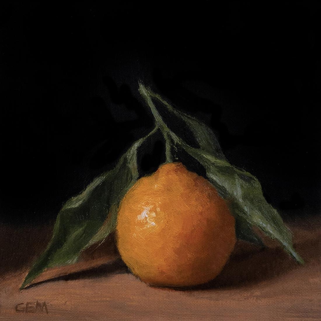 Artwork by Gayle Madeira, Winter Clementine, Made of Oil