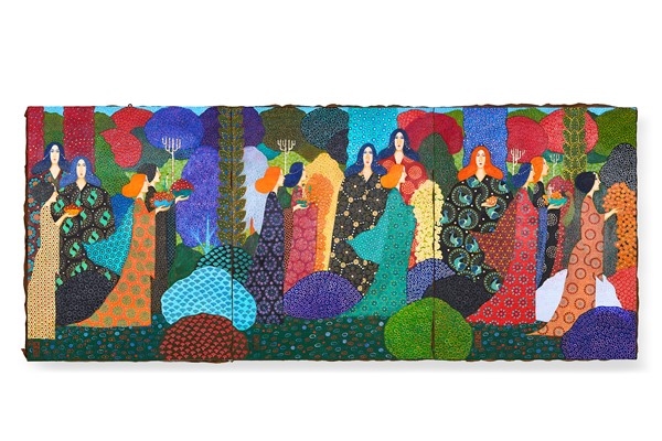 Artwork by Vittorio Zecchin, Trittico, Il Giardino delle fate 1913, Made of Oil on canvas