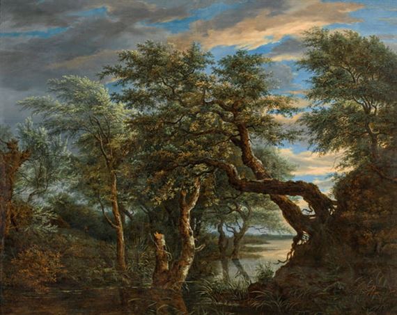 Marshland landscape in evening light by Ferdinand Georg Waldmüller, 1824