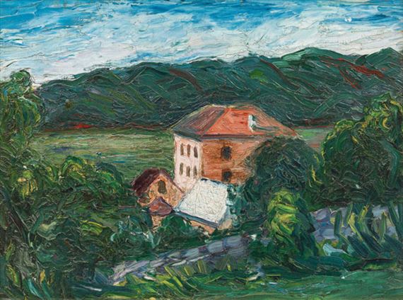 Red Roof (Almshouse Near Maria Saal) by Herbert Boeckl, Circa 1927