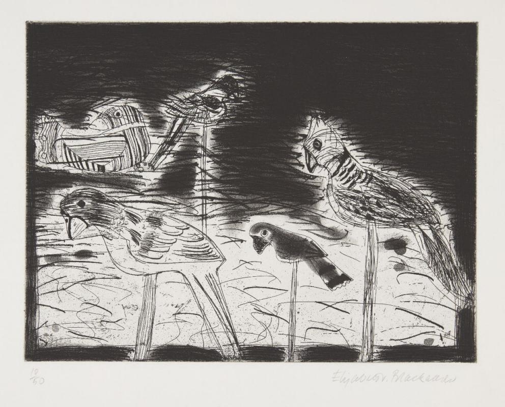 Artwork by Elizabeth Blackadder, Indian Still Life, Made of etching in colour