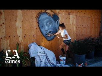 Column: Her Paintings of Black Lives Lost to Police Brutality Have Transformed Boarded-up Venice Shops