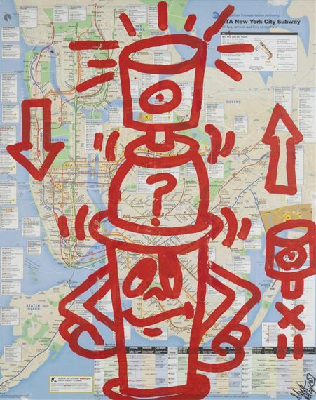 Mark Alequin Graffiti Art On New York City Subway Map Mutualart