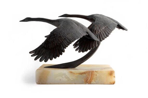 "Trumpeter Swans," by Robert Refvem, 1985