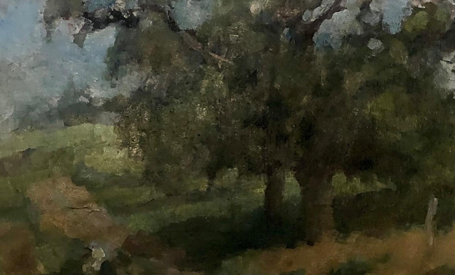 Artwork by Robert Brietwieser, Paysage avec un arbre, Made of Oil on canvas
