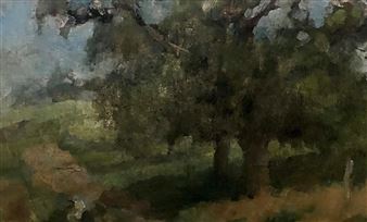 Paysage avec un arbre - Robert Brietwieser