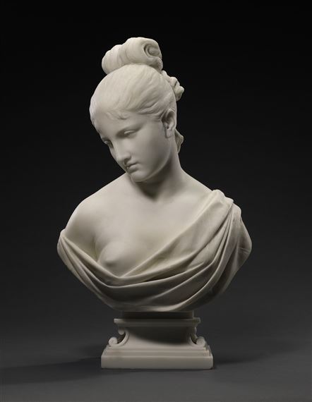 BUST OF A YOUNG WOMAN, POSSIBLY LUCRETIA by James Henry Haseltine, 1880
