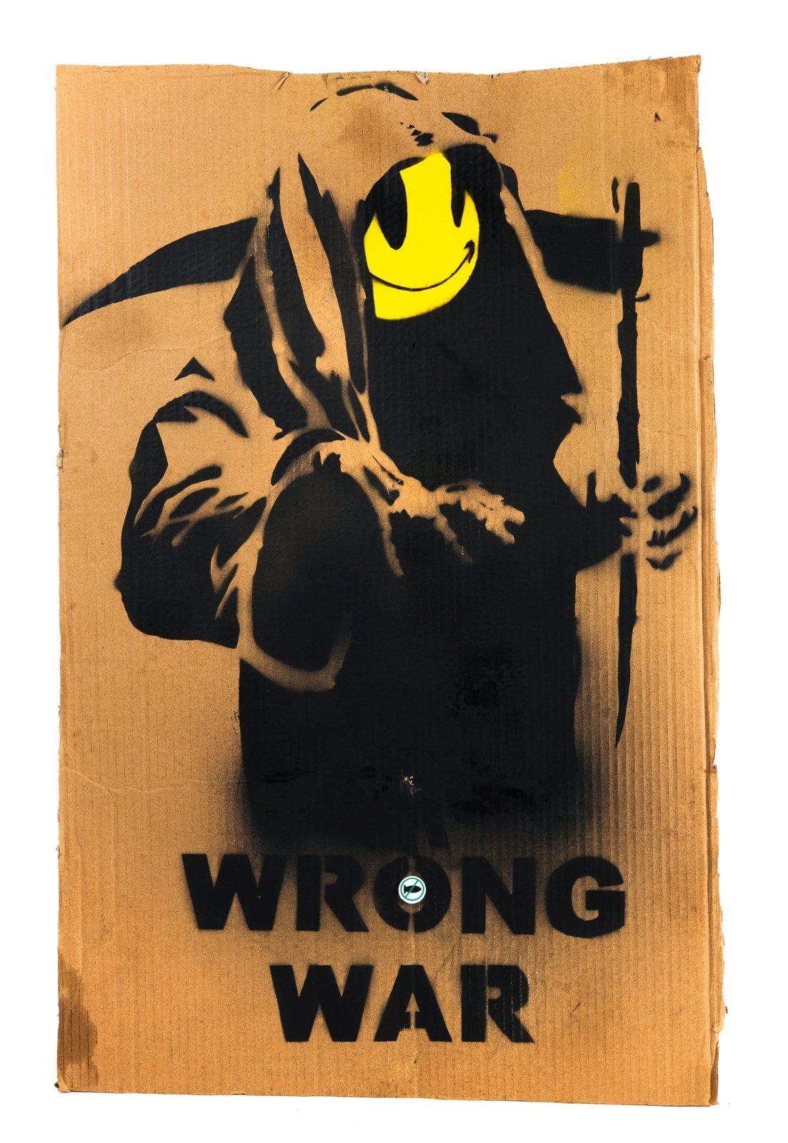 Banksy | Wrong war (smiley) (2003) | MutualArt