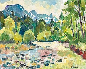 Artwork by Carl Walter Liner, Wissbach mit Blick zum Alpstein, Made of Oil on canvas