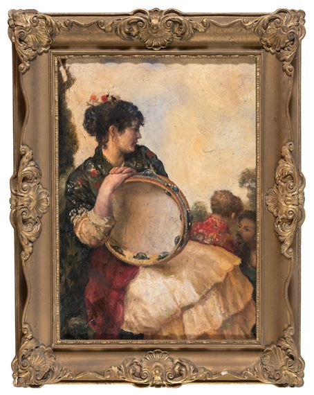 POPOLANA COL TAMBURELLO by Roman School, 20th Century