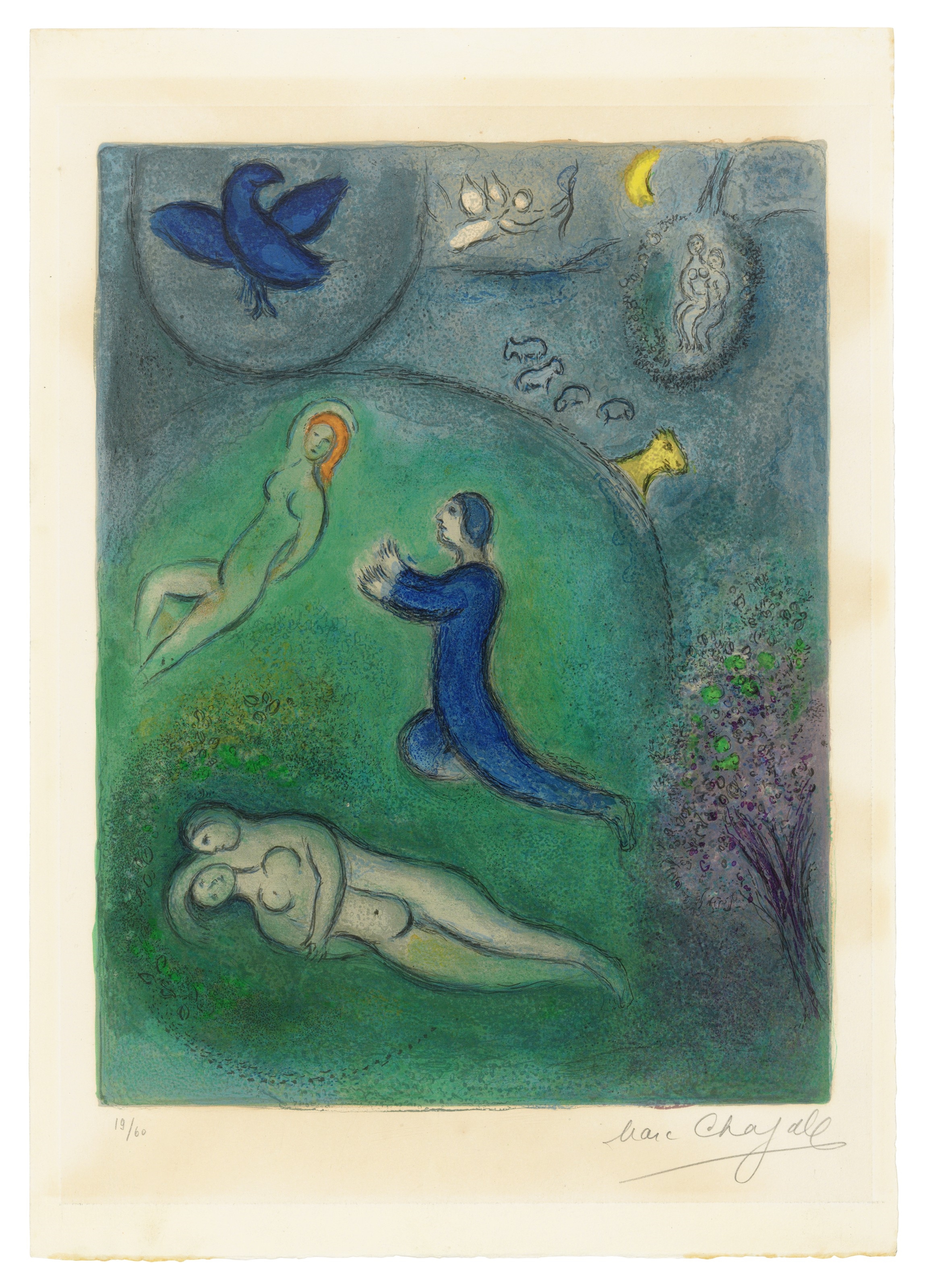 Marc Chagall | Daphnis et Lycénion, from: Daphnis and Chloé (1961