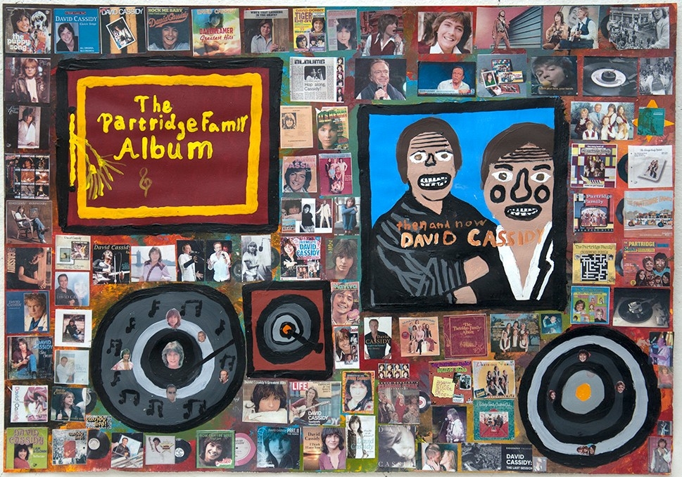 Artwork by Peter Ben, Untitled (The Partridge Family Album - David Cassidy), Made of collage and gouache on paper