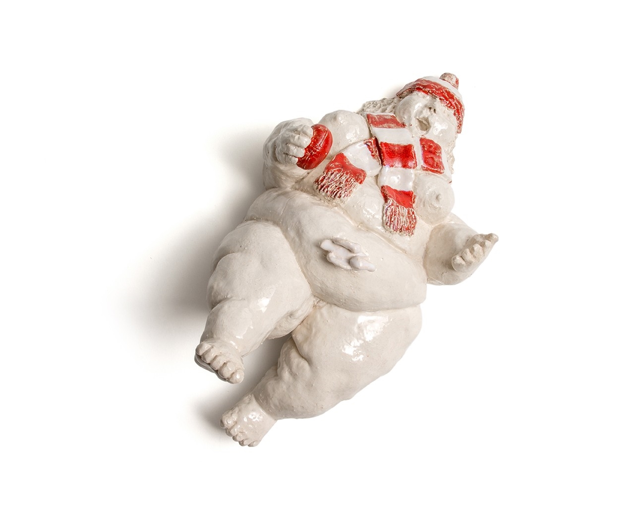 Artwork by Chris Mason, Oh My God Nude Woman as a Sydney Swans Supporter