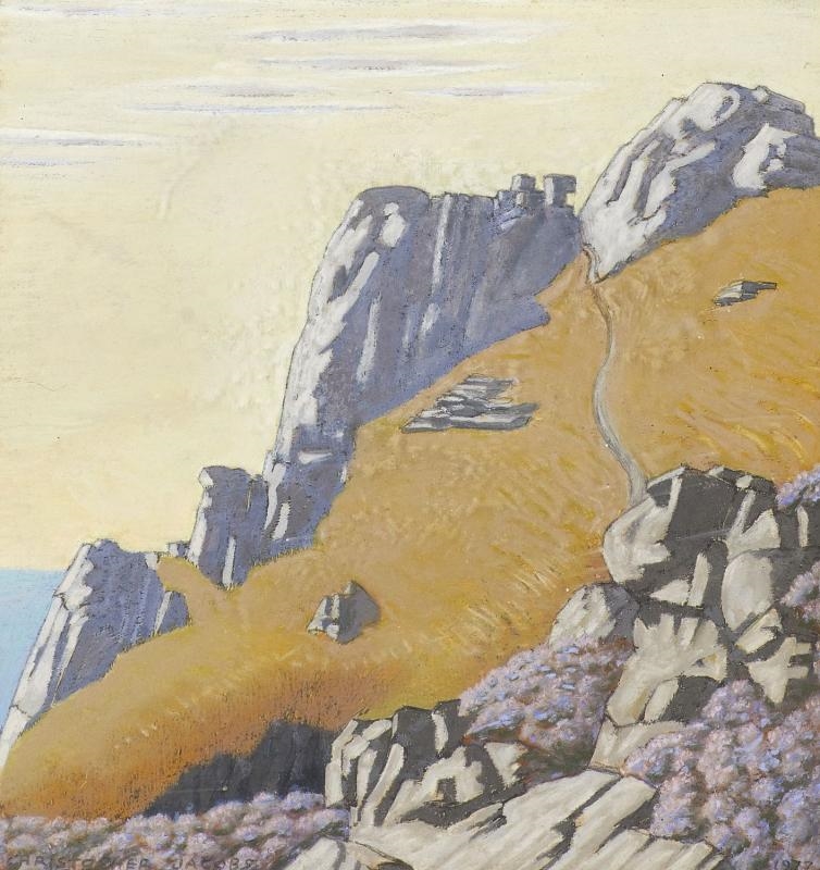 Artwork by Christopher Gage Jacobs, Four works : Coastal landscape, Made of pastel and gouache on paper