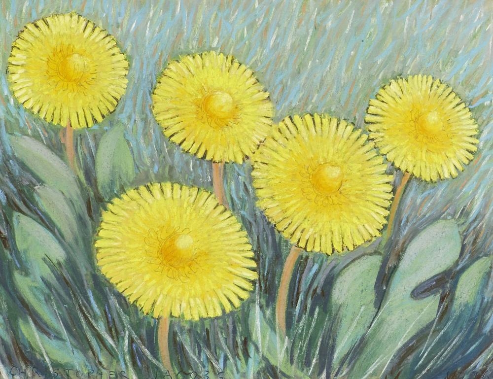 Artwork by Christopher Gage Jacobs, Four works : Coastal landscape, Made of pastel and gouache on paper