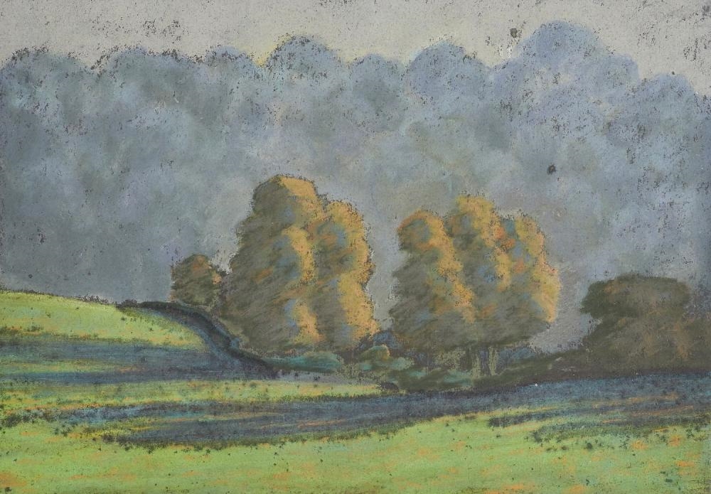 Artwork by Christopher Gage Jacobs, Four works : Coastal landscape, Made of pastel and gouache on paper