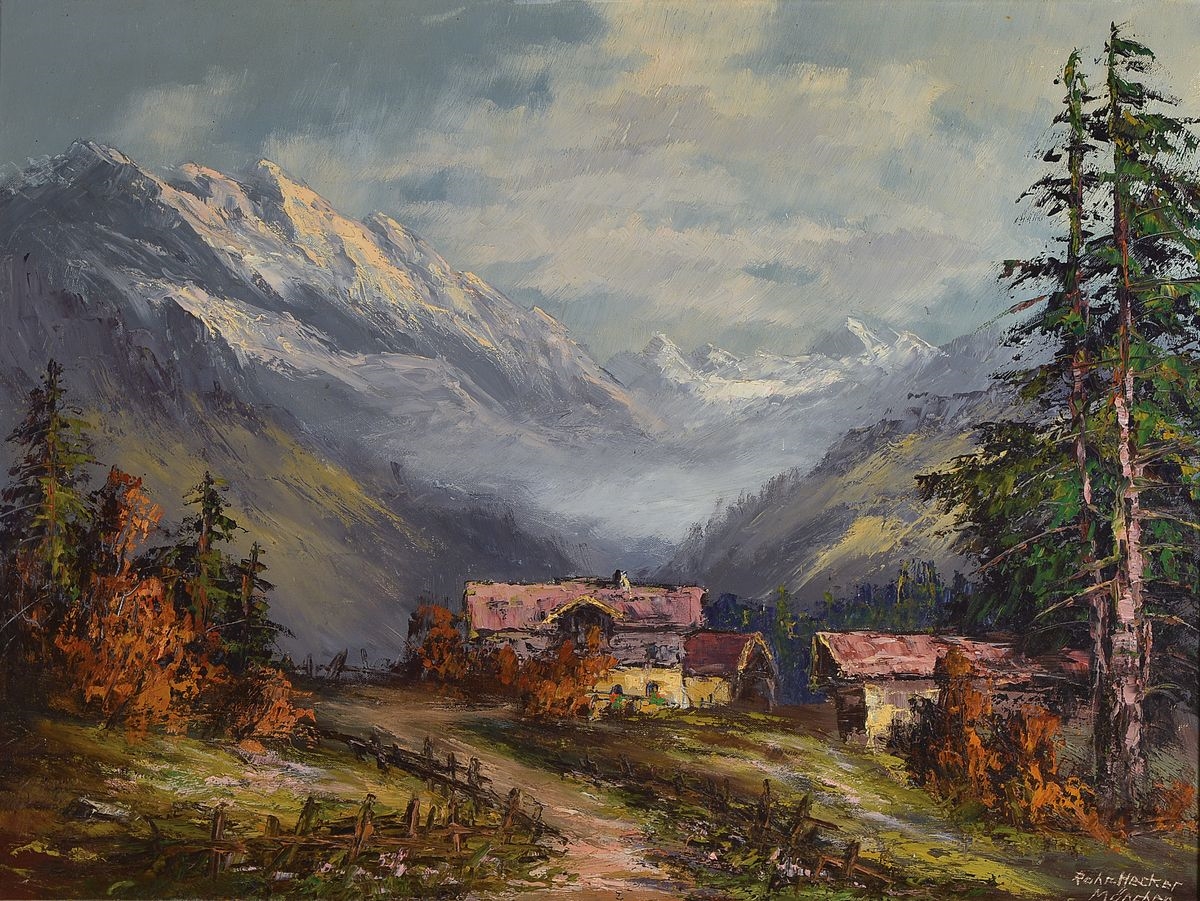 Artwork by Friederike Rohr-Hecker, Feld in Defreggertal, Made of oil/canvas