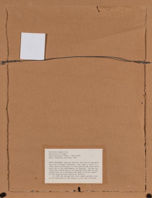 Artwork by Sonia Delaunay, Untitled, Made of Watercolor on paper