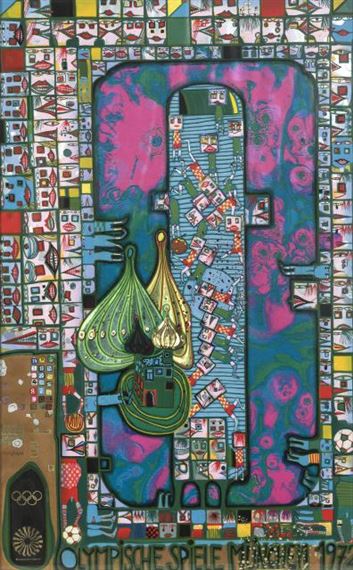 Olympische Spiele Munchen by Friedensreich Hundertwasser, 1972