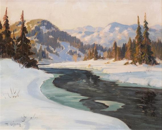 EVENING SHADOWS by Roland Gissing, circa 1940