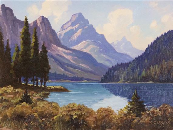 WATERFOWL LAKE by Roland Gissing, 1965