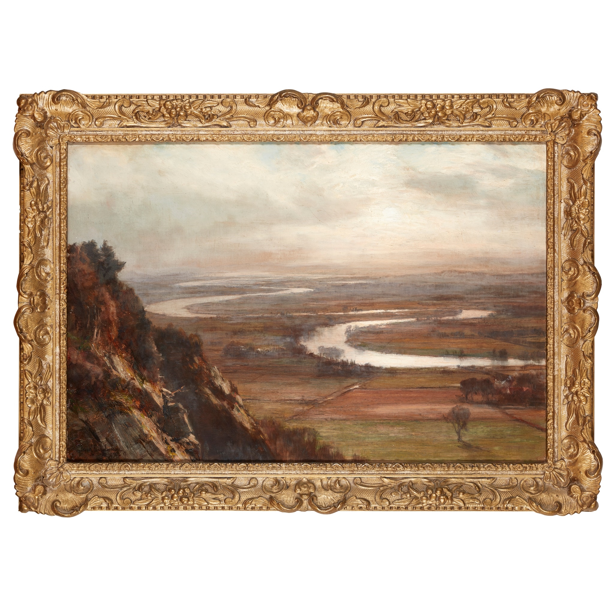 Artwork by David Farquharson, THE WINDINGS OF THE FORTH, STIRLING, Made of oil on canvas